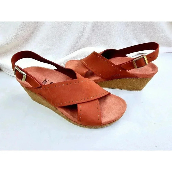 Papillio Size 42 (US 11-11.5) Women's Samira Wedge Cross Strap Slingback Sandals - Picture 10 of 14